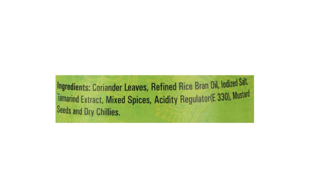 Priya Exotic Pickle Coriander (Without Garlic)   Glass Bottle  300 grams